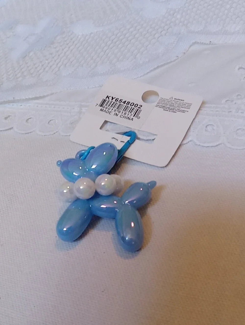 Blue Balloon Dog Charm Or Zipper Pull NWT